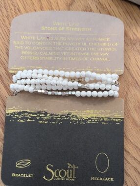 Scout White Lava Bracelet/Necklace